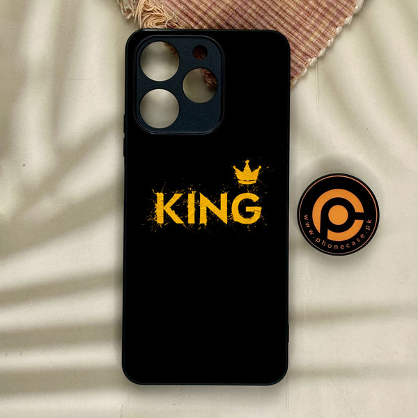 Realme Note 70 - King Design 2 - Premium Metal Printed Soft Bumper Shock Proof Case