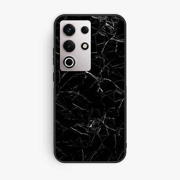 Itel S25 Ultra - Black Marble Design 1 - Premium Metal Printed Soft Bumper Shock Proof Case