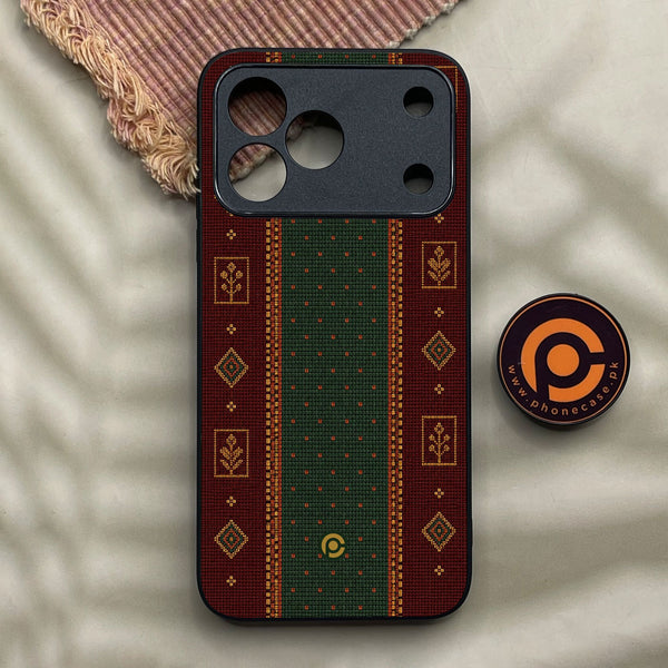 Tecno Spark 50 - Classic Weave Design 10 - Premium Metal Printed Soft Bumper Shock Proof Case