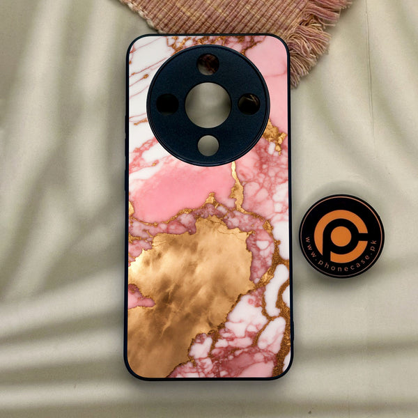 Honor x9d - Pink Marble 2.0 Design 7 - Premium Metal Printed Soft Bumper Shock Proof Case