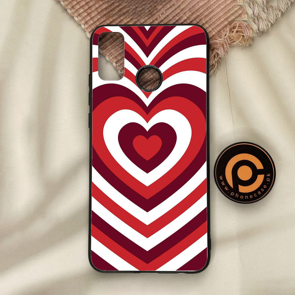 Honor 9X Lite - Heartbeat Design 5 - Premium Metal Printed Soft Bumper Shock Proof Case