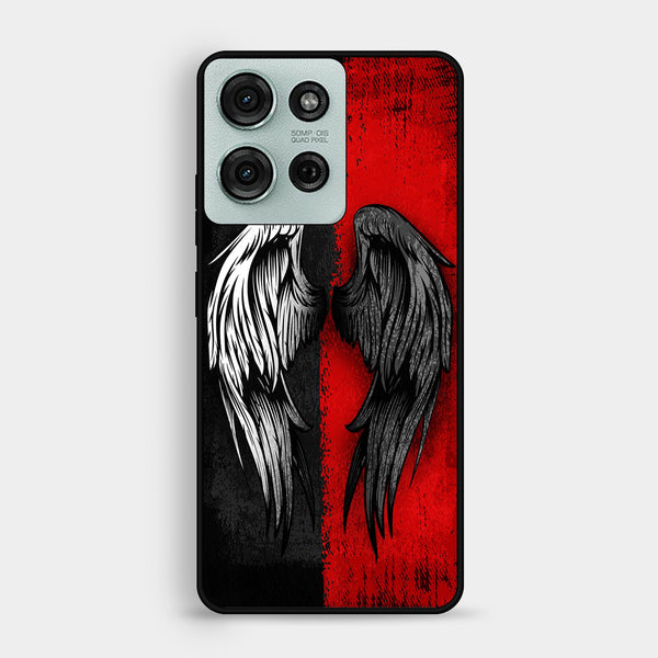 Motorola Moto G75 - Angel 2.0 Design 10 - Premium Metal Printed Soft Bumper Shock Proof Case