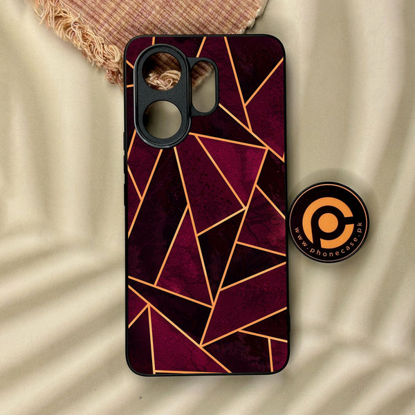 Vivo V60 - Geometric Design 7 - Premium Metal Printed Soft Bumper Shock Proof Case