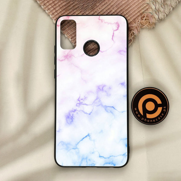 Honor 9X Lite - White Design 2 - Premium Metal Printed Soft Bumper Shock Proof Case