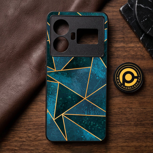 Realme GT 5 - Geometric Design 6 - Premium Metal Printed Soft Bumper Shock Proof Case
