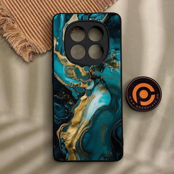 Xiaomi Redmi Note 15 - Liquid Marble Design 3 - Premium Metal Printed Soft Bumper Shock Proof Case
