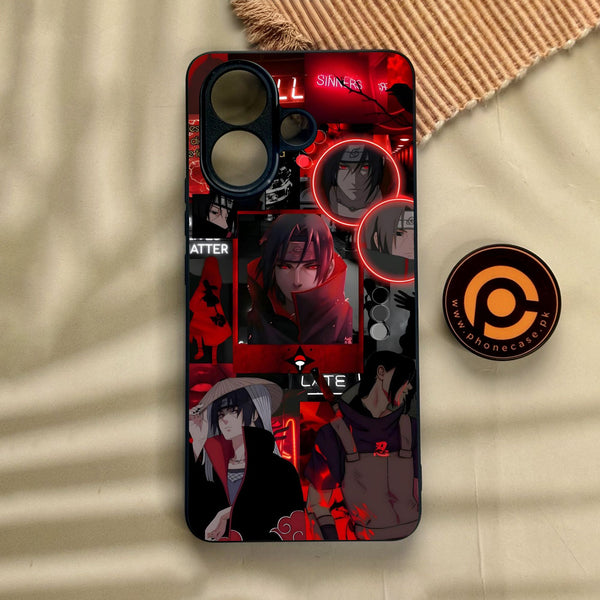 Vivo V60 Lite  - Itachi Aesthetic - Premium Metal Printed Soft Bumper Shock Proof Case
