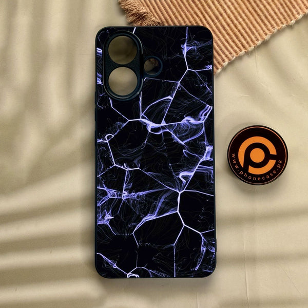 Vivo V60 Lite  - Black Marble Design 10 - Premium Metal Printed Soft Bumper Shock Proof Case