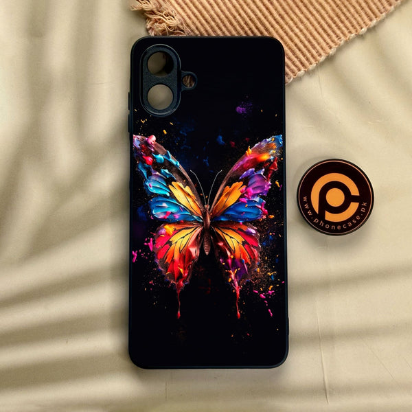 Samsung Galaxy A07 - Butterflies Design 7 - Premium Metal Printed Soft Bumper Shock Proof Case
