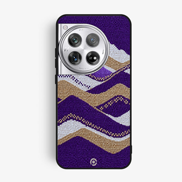 Oneplus 12 - Classic Weave Design 14 - Premium Metal Printed Soft Bumper Shock Proof Case