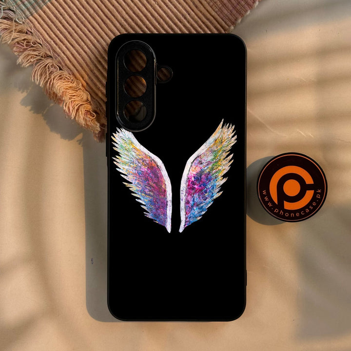 Samsung Galaxy A57 5G - Angel Wings Design 3 - Premium Metal Printed Soft Bumper Shock Proof Case
