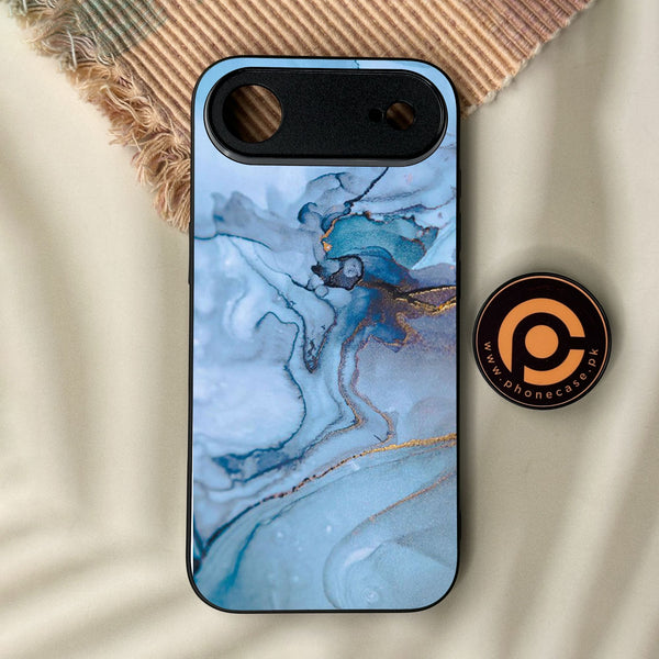 iPhone Air - Blue Marble Design 1 - Premium Metal Printed Soft Bumper Shock Proof Case