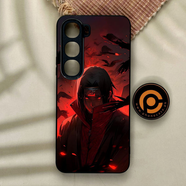 Vivo Y21d - Red Rings Itachi - Premium Metal Printed Soft Bumper Shock Proof Case