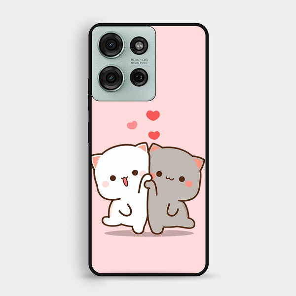 Motorola Moto G75 - Cute Bubu Dudu Design 6 - Premium Metal Printed Soft Bumper Shock Proof Case