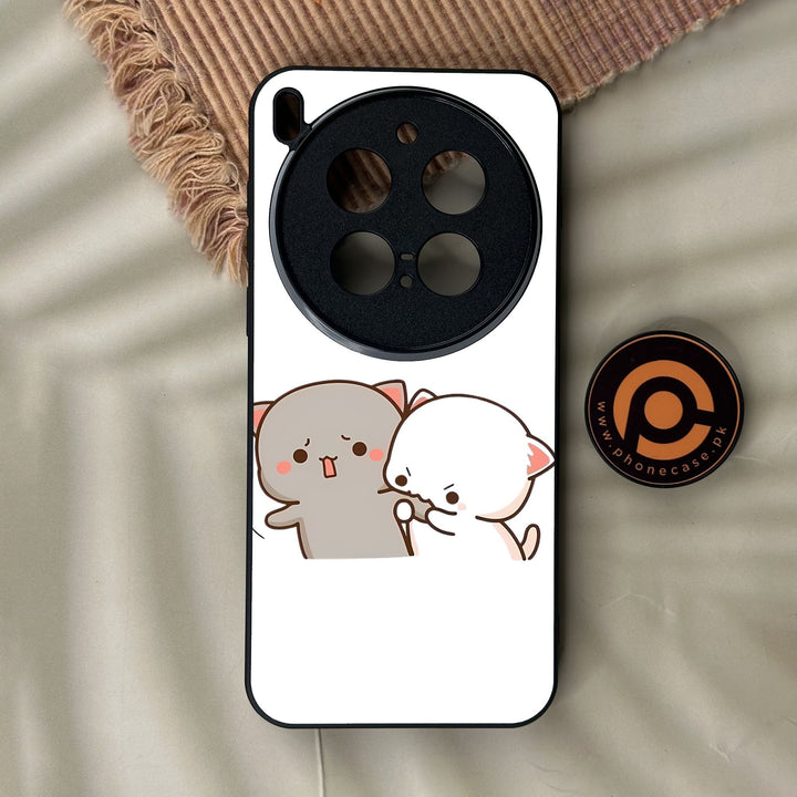 Vivo X300 Pro - Cute Bubu Dudu Design 9 - Premium Metal Printed Soft Bumper Shock Proof Case