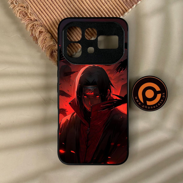 Infinix Note 60 Pro - Red Rings Itachi - Premium Metal Printed Soft Bumper Shock Proof Case