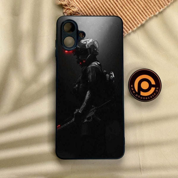 Samsung Galaxy A07 - Black Art Design 9 - Premium Metal Printed Soft Bumper Shock Proof Case