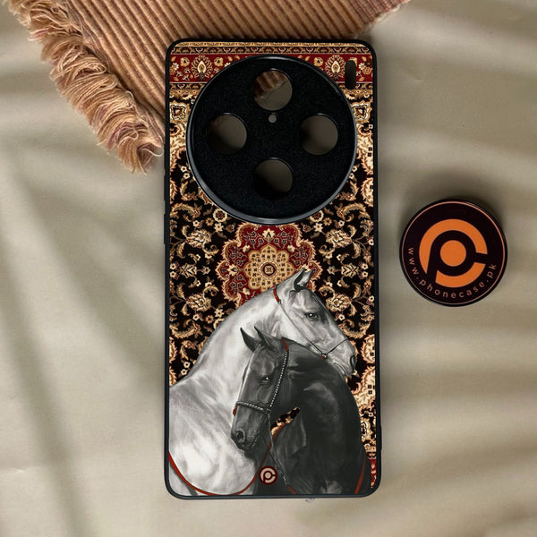 Vivo x100 Pro - Horse Heritage - Premium Metal Printed Soft Bumper Shock Proof Case