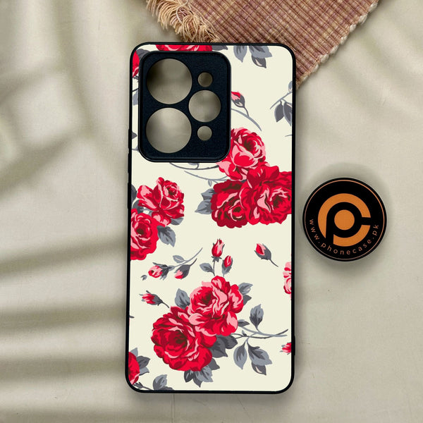 Realme 15 - Floral Series Design 8 - Premium Metal Printed Soft Bumper Shock Proof Case