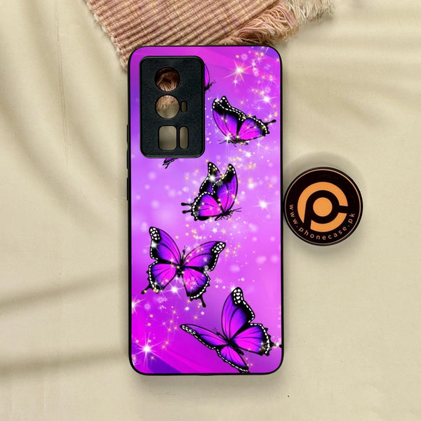 Xiaomi Redmi K60 Pro - Butterflies Design 8 - Premium Metal Printed Soft Bumper Shock Proof Case