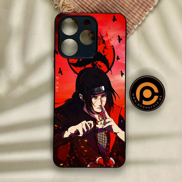 Realme Note 70 - Uchiha Itachi - Premium Metal Printed Soft Bumper Shock Proof Case