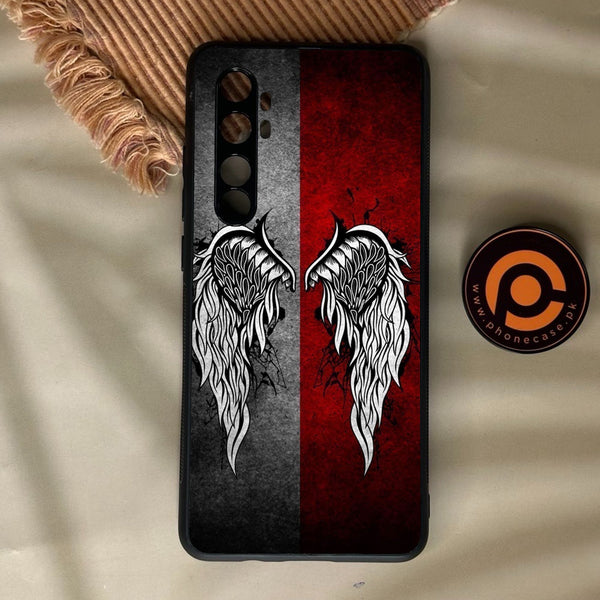 Xiaomi Mi Note 10 Lite - Angel Wings Design 2 - Premium Metal Printed Soft Bumper Shock Proof Case