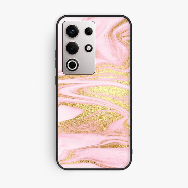 Itel S25 Ultra - Pink Design 10 - Premium Metal Printed Soft Bumper Shock Proof Case