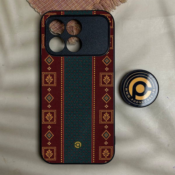 Xiaomi Poco F8 Pro - Classic Weave Design 12 - Premium Metal Printed Soft Bumper Shock Proof Case