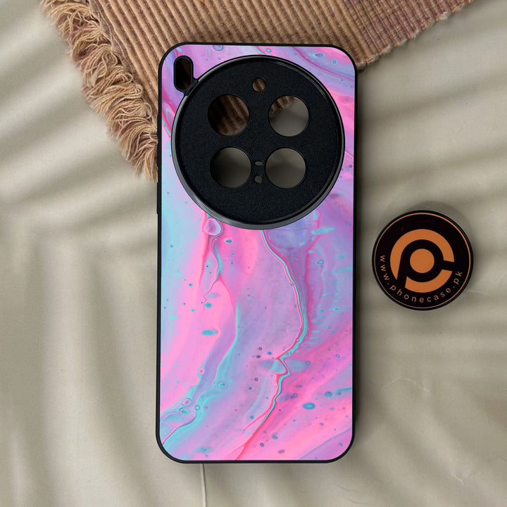 Vivo X300 Pro - Pink Marble 2.0 Design 1 - Premium Metal Printed Soft Bumper Shock Proof Case