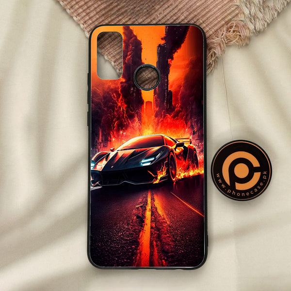 Honor 9X Lite - Racing Design 1 - Premium Metal Printed Soft Bumper Shock Proof Case