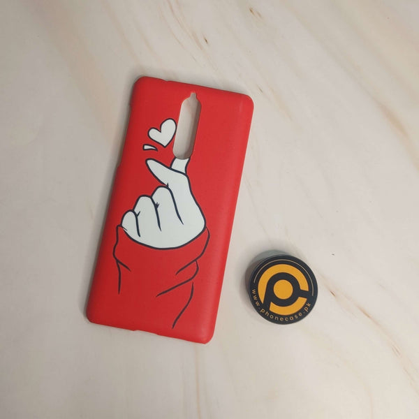 Nokia 8 FINGER HEART BTS   Premium Printed  hard Case CS-26989