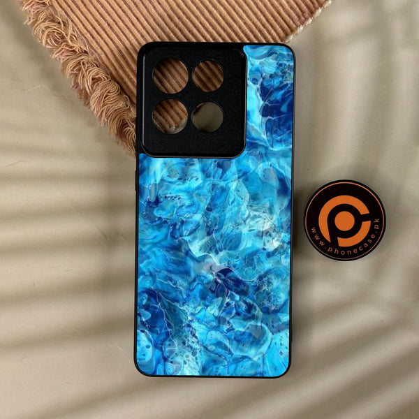 Motorola Moto G86 - Blue Marble Design 6 - Premium Metal Printed Soft Bumper Shock Proof Case