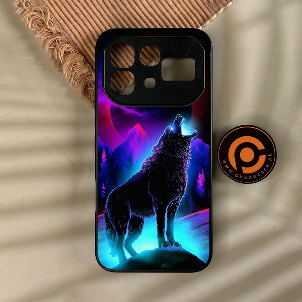 Infinix Note 60 - Wolf Design 2 - Premium Metal Printed Soft Bumper Shock Proof Case