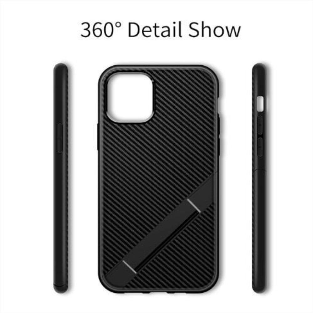 iPhone 6/6s Ultra Thin Carbon Fiber Folding Stand Phone Case Luxury Silicone Bracket Cover