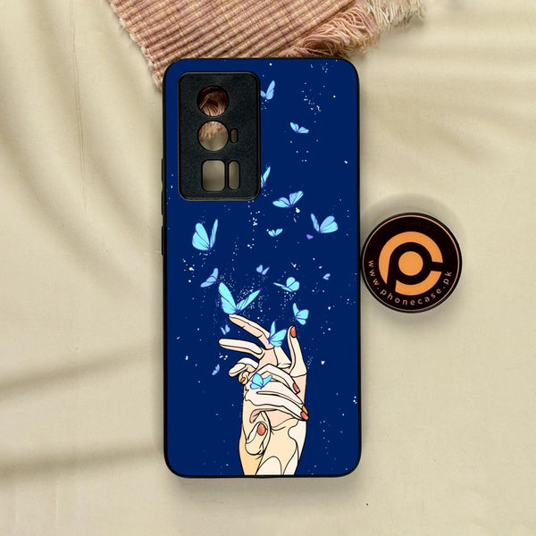Xiaomi Redmi K60 Pro - Butterflies Design 2 - Premium Metal Printed Soft Bumper Shock Proof Case