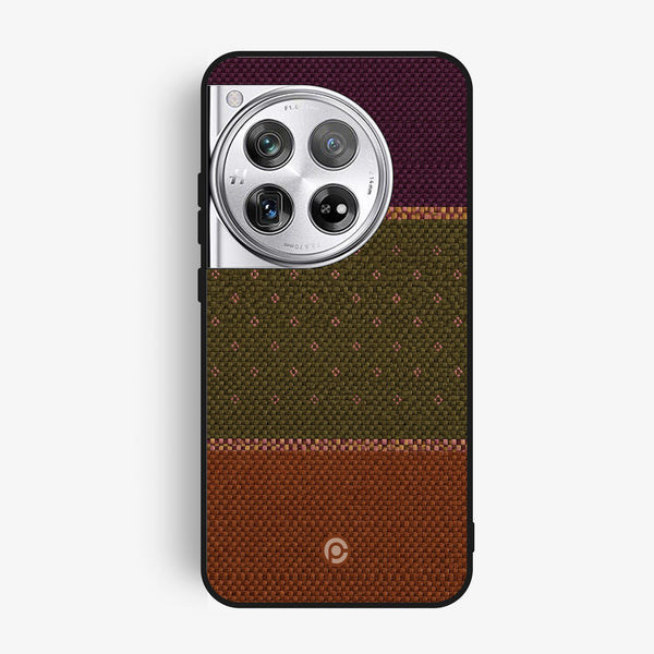 Oneplus 12 - Classic Weave Design 5 - Premium Metal Printed Soft Bumper Shock Proof Case