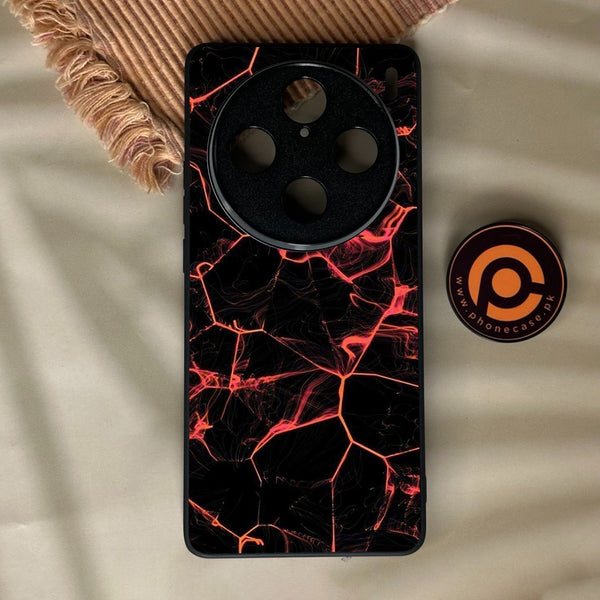 Vivo x100 Pro - Black Marble Design 8 - Premium Metal Printed Soft Bumper Shock Proof Case
