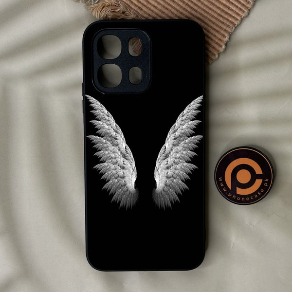 Oppo A6K - Angel Wings Design 6 - Premium Metal Printed Soft Bumper Shock Proof Case