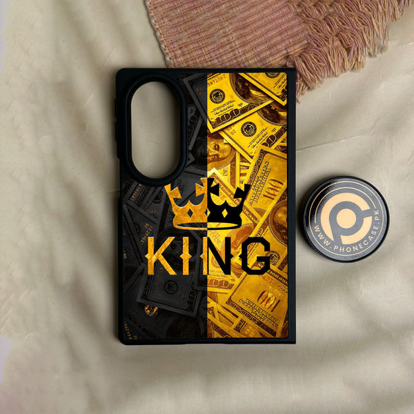 Samsung Galaxy Z Fold 8 - King Design 9 - Premium Metal Printed Soft Bumper Shock Proof Case