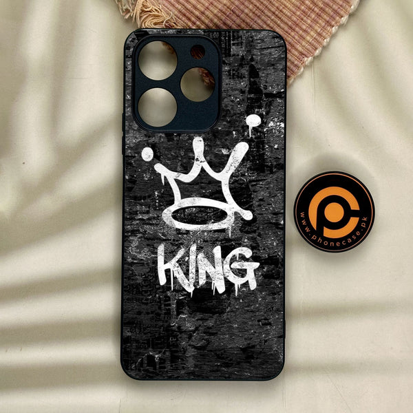 Realme Note 70 - King Design 8 - Premium Metal Printed Soft Bumper Shock Proof Case