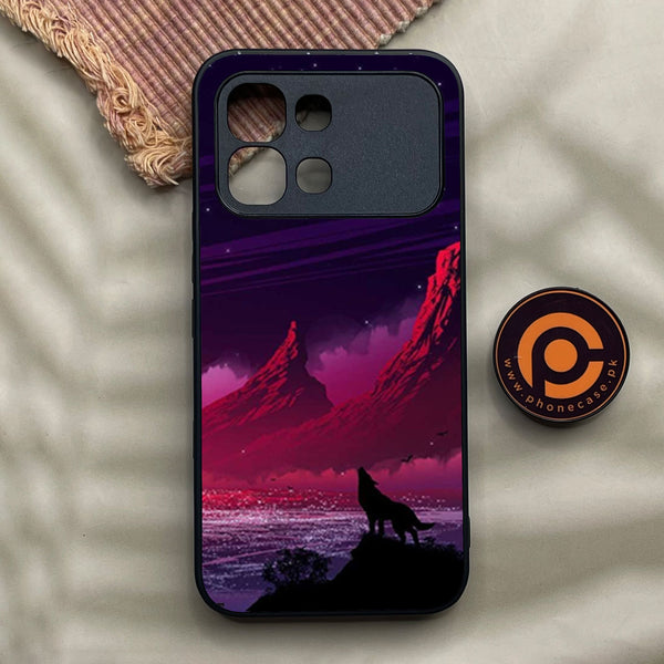 Infinix Note Edge - Wolf Design 7 - Premium Metal Printed Soft Bumper Shock Proof Case