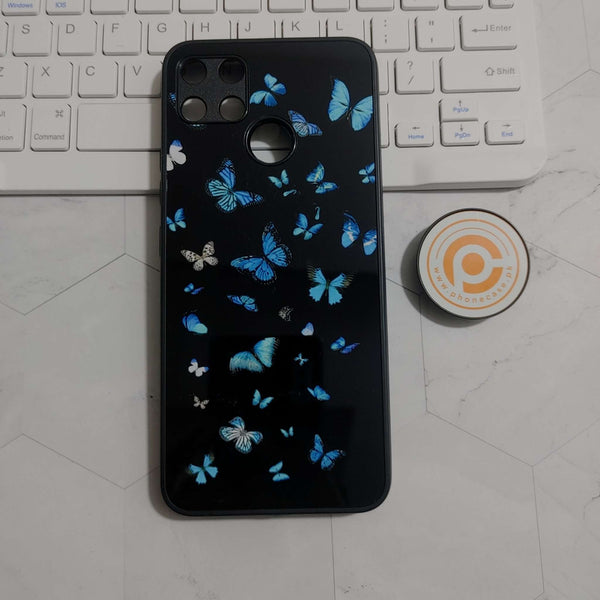 Realme C25s/ 30A/ C12 - Butterflies Design 4 - Premium Printed Glass soft Bumper shock Proof Case CS-24363