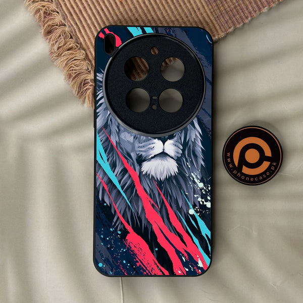 Vivo X300 Pro - Abstract Animated Lion - Premium Metal Printed Soft Bumper Shock Proof Case