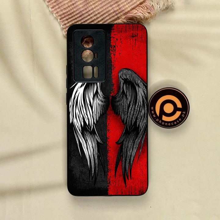 Xiaomi Poco F5 Pro - Angel 2.0 Design 10 - Premium Metal Printed Soft Bumper Shock Proof Case