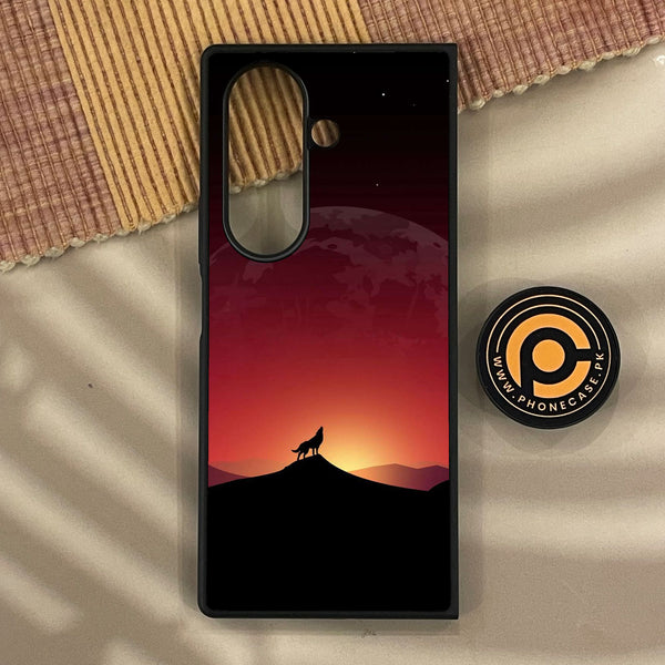 Samsung Galaxy Z Fold 8 - Wolf Design 4 - Premium Metal Printed Soft Bumper Shock Proof Case