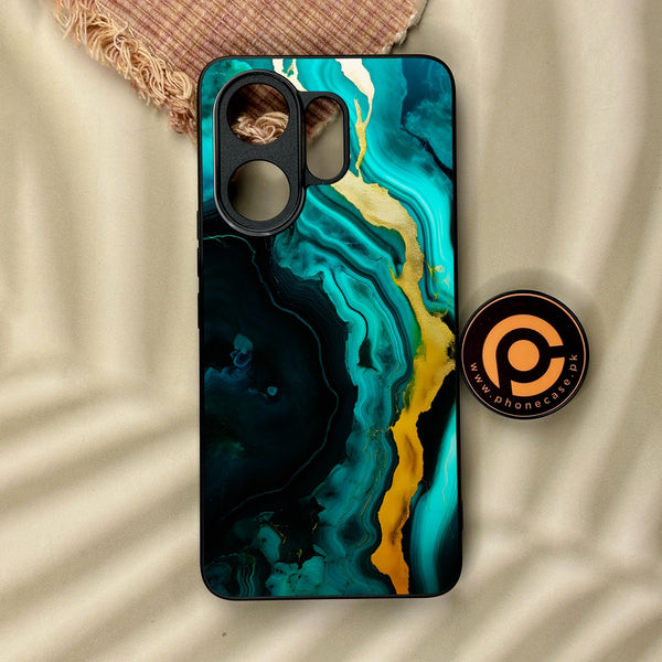 Vivo V60 - Liquid Design 6 - Premium Metal Printed Soft Bumper Shock Proof Case