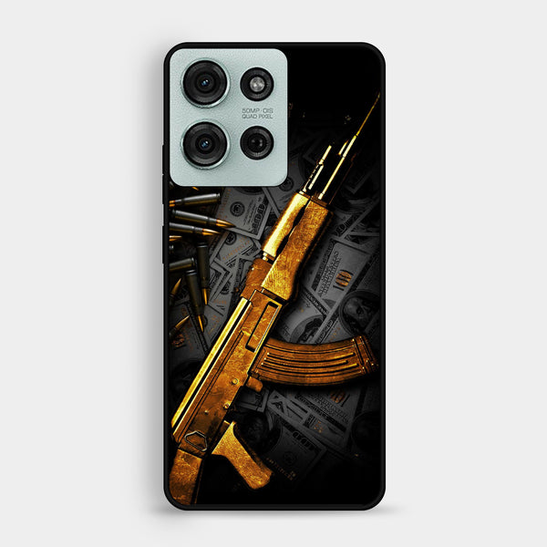 Motorola Moto G75 - Dollar Design 6 - Premium Metal Printed Soft Bumper Shock Proof Case