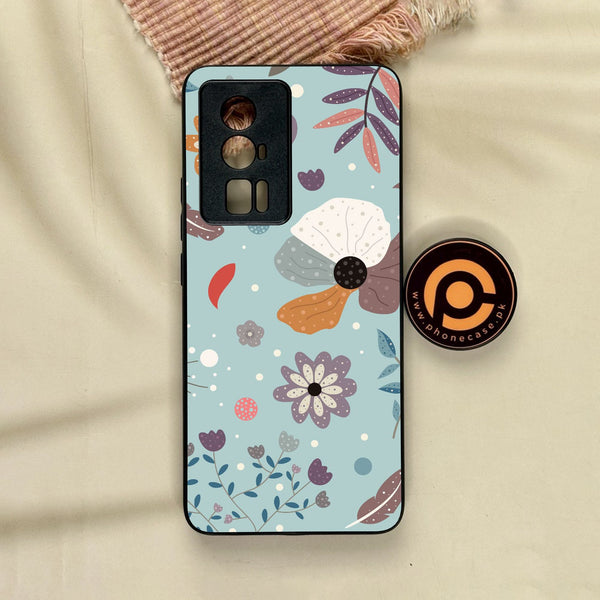 Xiaomi Redmi K60 Pro - Floral Series Design 5 - Premium Metal Printed Soft Bumper Shock Proof Case