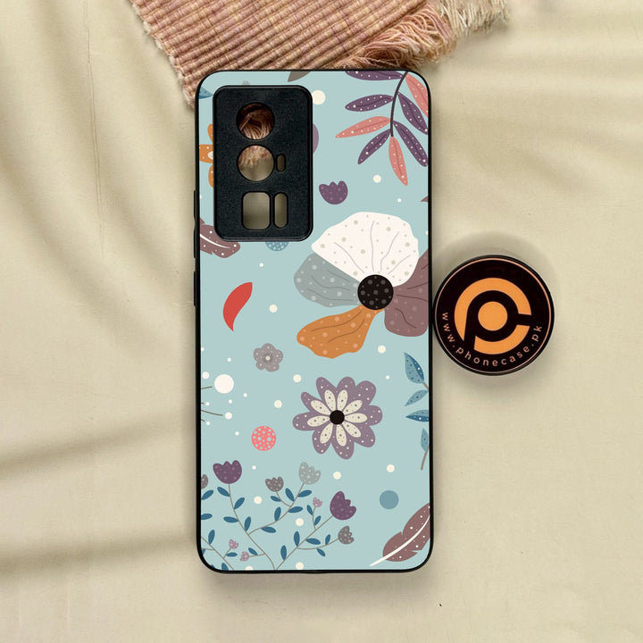 Xiaomi Poco F5 Pro - Floral Series Design 5 - Premium Metal Printed Soft Bumper Shock Proof Case