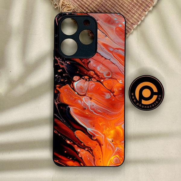 Realme Note 70 - Liquid Marble Design 4 - Premium Metal Printed Soft Bumper Shock Proof Case